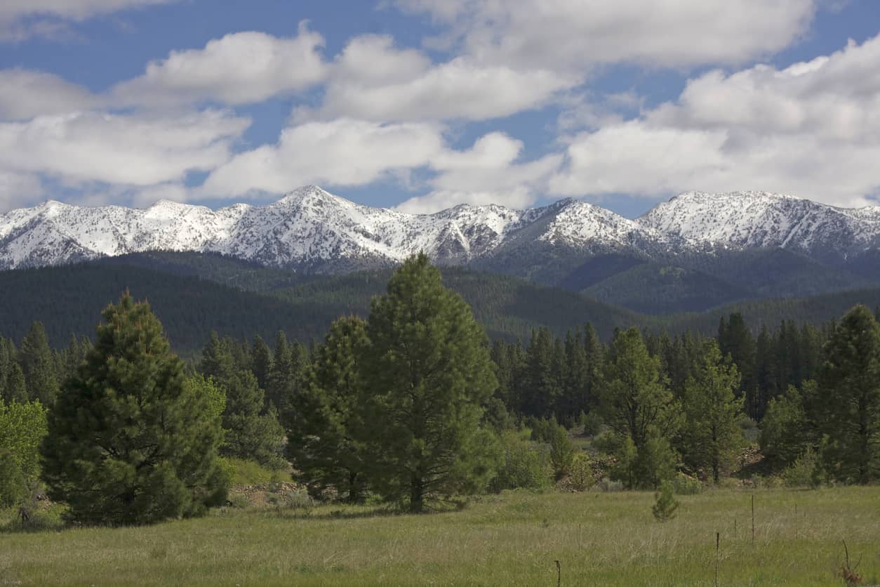 Blue Mountains view near Hermiston Oregon